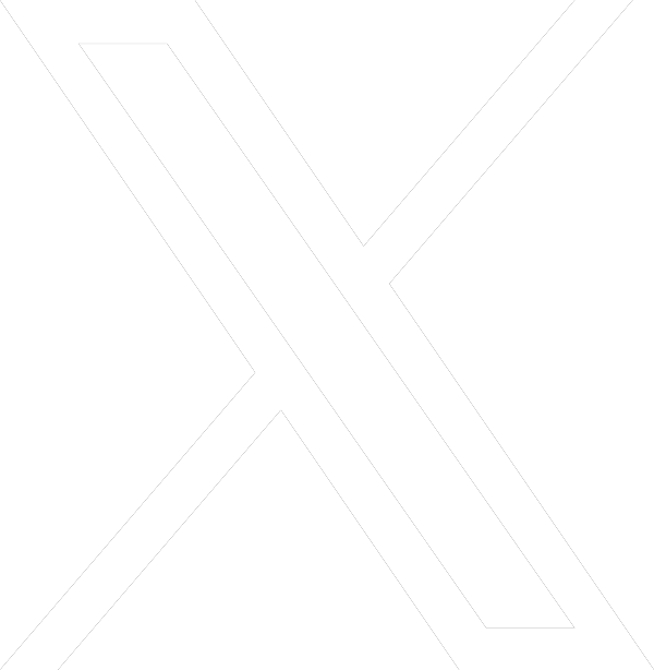 logo of X, a white cross